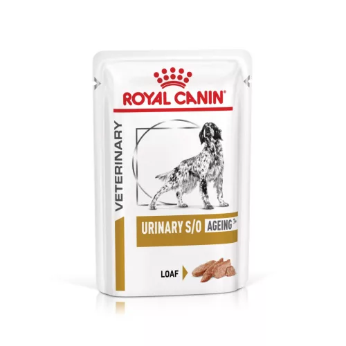 Royal Canin Veterinary Urinary S/O Ageing 7+ Hrană umedă pentru câini adulţi 85 g