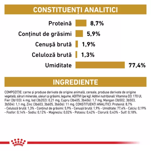 Royal Canin Veterinary Urinary S/O Ageing 7+ Hrană umedă pentru câini adulţi 85 g
