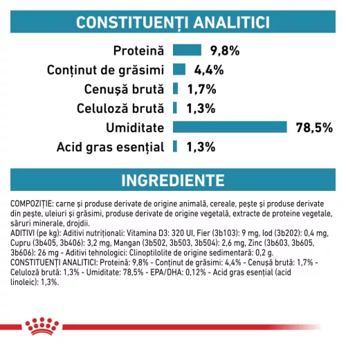 Royal Canin Veterinary Skin & Coat Hrană umedă pentru pisici adulte 85 g