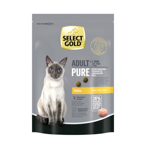 Select Gold Pure Hrană uscată pentru pisici adulte, cu pui 300 g
