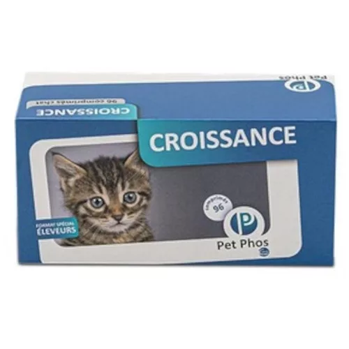 Pet Phos Croissance Supliment vitamino-mineral pentru pisici 96 comprimate