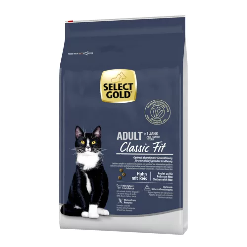 Select Gold Classic Fit Hrană uscată pentru pisici cu pasăre și orez 7 kg