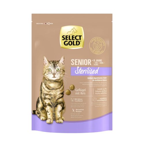Select Gold Hrană uscată pentru pisici senioare sterilizate, cu pasăre 300 g