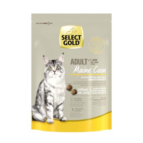 Select Gold Maine Coon Hrană uscată pentru pisici adulte cu carne de pasăre 300 g