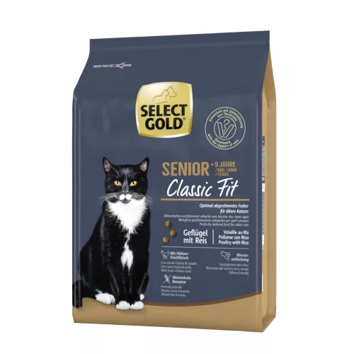 Select Gold Hrană uscată pentru pisici senioare cu pasăre și orez 2.5 kg