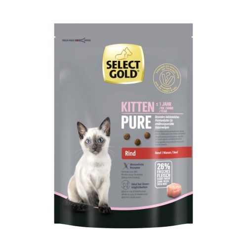 Select Gold Pure Hrană uscată pentru pisici, cu vită 300 g