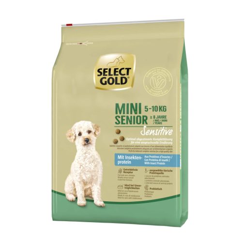 Select Gold Sensitive Mini Hrană uscată pentru câini seniori, cu insecte 4kg