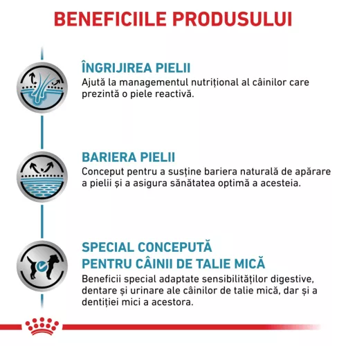 Royal Canin Veterinary Skin Care Hrană uscată pentru câini adulţi de talie mică 4 kg