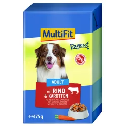   MultiFit Ragout Hrană umedă pentru câini adulți cu vită și morcov 475 g