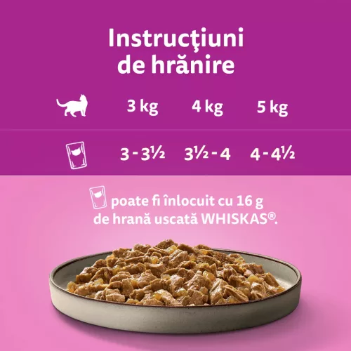 Whiskas Pure Delight hrană umedă pentru pisici adulte cu carne de pasăre în aspic 12 x 85 g