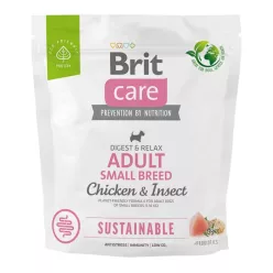  Brit Care Sustainable Hrană uscată pentru câini adulți de talie mică, cu pui și insecte 1 kg