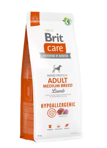 Brit Care Hypoallergenic Hrană uscată pentru câini adulți de talie medie, cu miel 12 kg