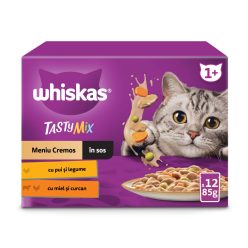   Whiskas Tasty Mix Creamy Creations hrană umedă pentru pisici adulte 12 x 85 g