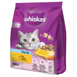   Whiskas Sterile hrană uscată cu pui pentru pisici adulte 800 g