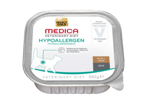 Select Gold Medica Hrană hipoalergenică pentru pisici, cu curcan și orez 100 g