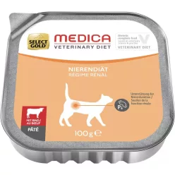   Select Gold Medica Hrană umedă pentru pisici, susținerea funcției renale, cu vită 100 g