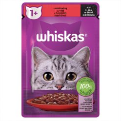   Whiskas hrană umedă pentru pisici adulte, cu vită în sos 85 g