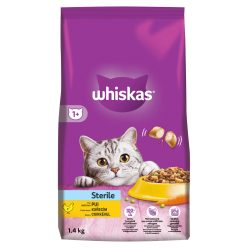   Whiskas Sterile hrană uscată cu pui pentru pisici adulte 1,4 kg