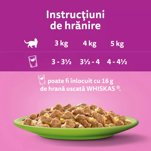 Whiskas hrană umedă pentru pisici adulte, selecții de carne în aspic 40 x 85 g
