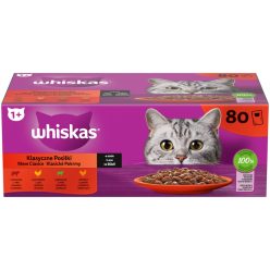   Whiskas hrană umedă pentru pisici adulte, selecții clasice în sos de carne 80 x 85 g