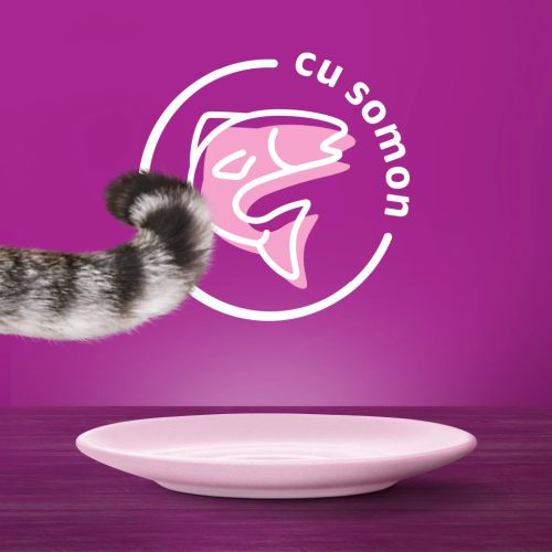 Whiskas hrană umedă pentru pisici adulte, cu somon în sos 85 g