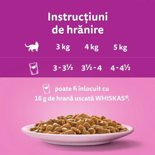 Whiskas hrană umedă pentru pisici adulte, cu somon în sos 85 g
