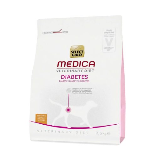 Select Gold Medica Hrană uscată pentru câini diabetici, cu pasăre, 2,5 kg