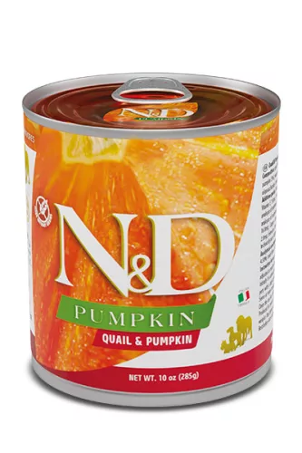 N&D Pumpkin Hrană umedă pentru câini adulți, cu prepeliță 285 g