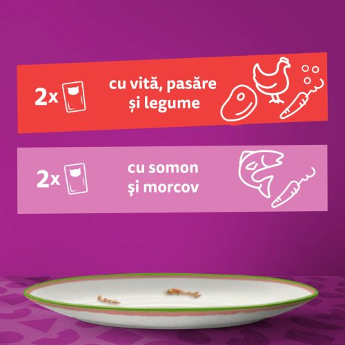 Whiskas Tasty Mix Chef's Choice hrană umedă pentru pisici adulte 4 x 85 g