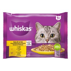  Whiskas hrană umedă pentru pisici adulte cu carne de pasăre în aspic 4 x 85 g