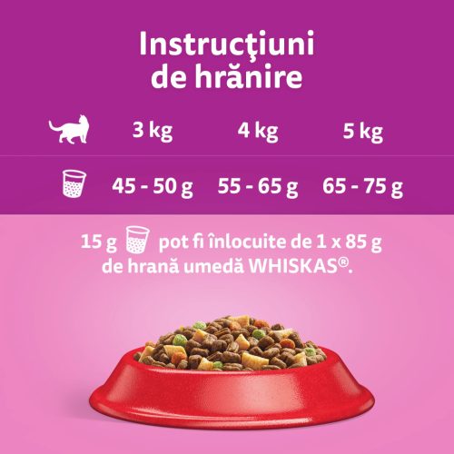 Whiskas Hrană uscată pentru pisici adulte cu vită 300 g