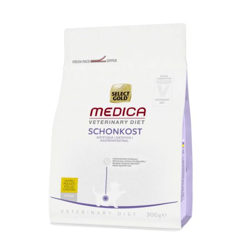 Select Gold Medica Hrană uscată pentru pisici cu probleme digestive, cu pui și pasăre 300 g