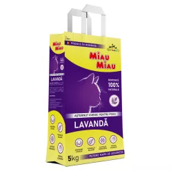   Miau Miau Așternut aglomerant pentru litieră, lavandă 5 kg