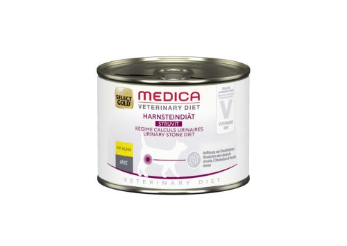 Select Gold Medica Hrană umedă pentru pisici împotriva pietrelor urinare, cu pui 200 g