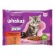 Whiskas Junior hrană umedă pentru pisici junioare, selecții clasice în sos de carne 4 x 85 g