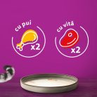 Whiskas Pure Delight hrană umedă pentru pisici adulte, selecții clasice în sos de carne 4 x 85 g