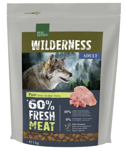 Real Nature Wilderness Hrană uscată pentru câini, cu curcan 1 kg