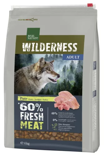 Real Nature Wilderness Hrană uscată pentru câini, cu curcan 4 kg
