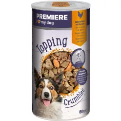   Premiere Topping Hrană pentru câini, cu pui ficat și morcovi 60 g