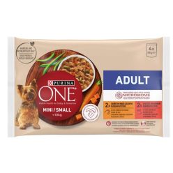 Purina One Mini Adult Hrană umedă pentru câini 4 x 85 g