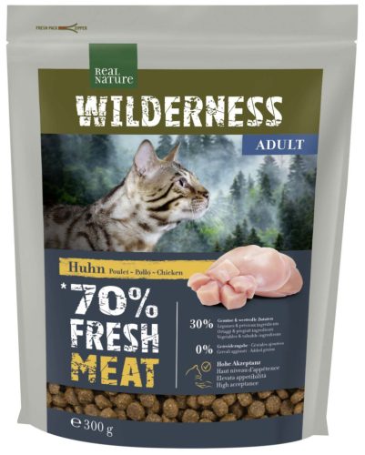 Real Nature Wilderness Hrană uscată pentru pisici adulte, cu pui 300 g