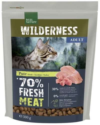 Real Nature Wilderness Hrană uscată pentru pisici adulte, cu curcan 300g