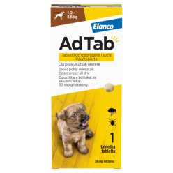   AdTab Comprimate masticabile antiparazitare pentru câini, 56,25 mg (1 tabletă)