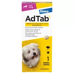   AdTab Comprimate masticabile pentru câini împotriva căpușelor, puricilor și păduchilor 1 x 112.5 mg