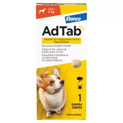   AdTab Comprimate masticabile pentru câini împotriva căpușelor, puricilor și păduchilor 1 x 225 mg