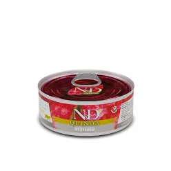   N&D Quinoa Neutered Hrană umedă pentru pisici sterilizate cu porc 80 g