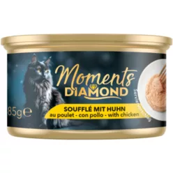  Moments Diamond Hrană umedă pentru pisici adulte cu pui 85 g