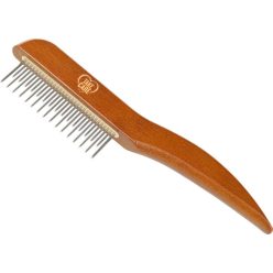   Take Care Pieptene pentru blană cu dinți rotativi din bambus