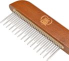 Take Care Pieptene pentru blană cu dinți rotativi din bambus