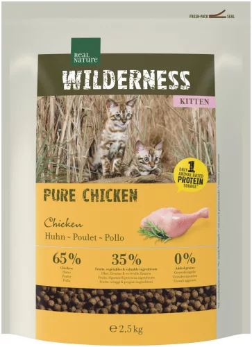 Real Nature Wilderness Hrană uscată pentru pisici, cu pui 2,5 kg